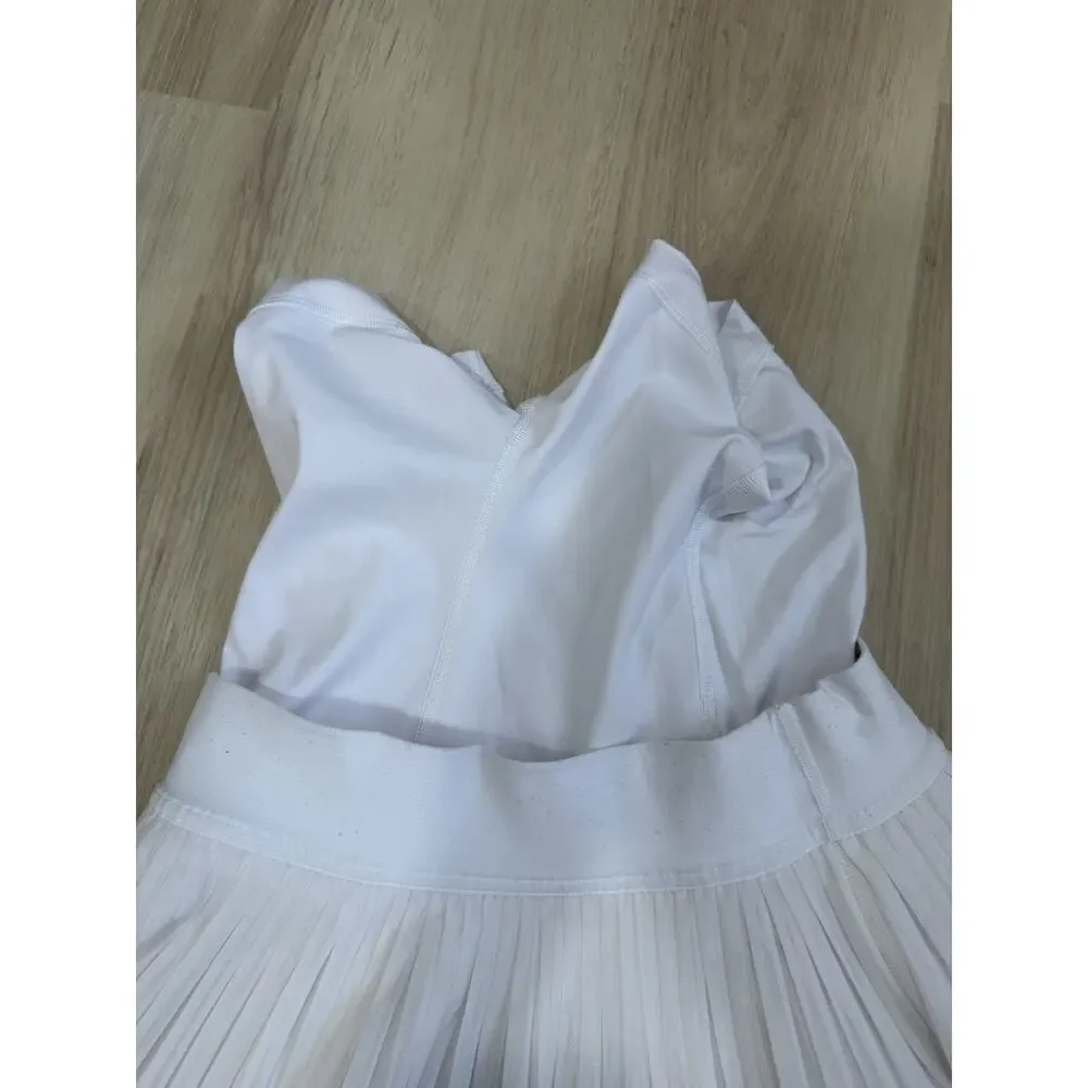 Lululemon Tiered Pleats High-Rise Tennis Skirt White Women’s Size 4